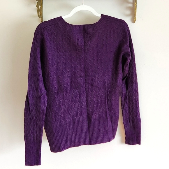 H&M L.O.G.G. Purple Cable Knit Sweater - Picture 2 of 2